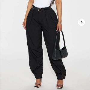 Fashion Nova Helena Belted Trouser Pant
